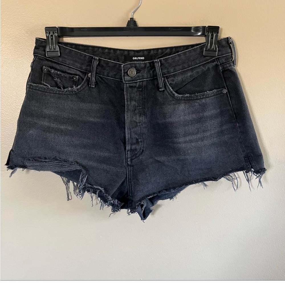 GRLFRND Cindy High Rise Distressed Jean Shorts